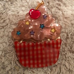 Erstwilder Cherry on Top Cupcake Brooch